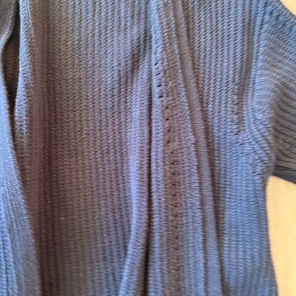 ** Free People Chunky Knit Cardigan Sweater Black Long XL - Picture 5 of 10